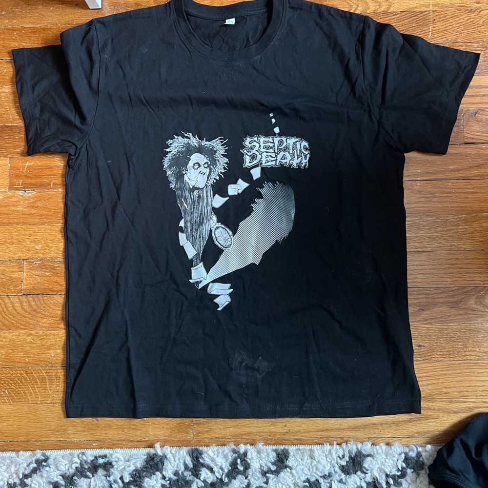 SEPTIC DEATH Black Graphic T-Shirt for Men